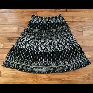 Patterned midi skirt